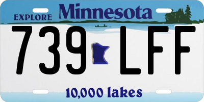 MN license plate 739LFF