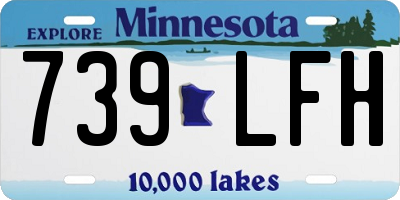MN license plate 739LFH