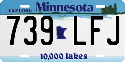 MN license plate 739LFJ