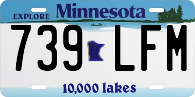 MN license plate 739LFM