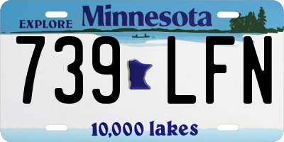 MN license plate 739LFN