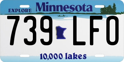 MN license plate 739LFO
