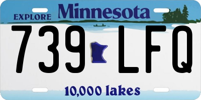 MN license plate 739LFQ