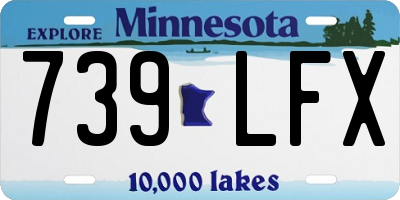 MN license plate 739LFX