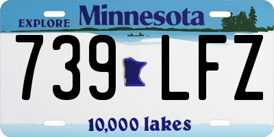 MN license plate 739LFZ