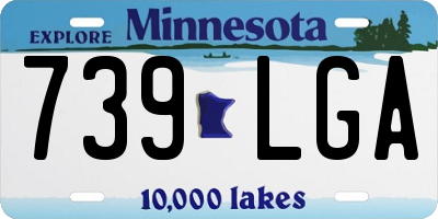 MN license plate 739LGA