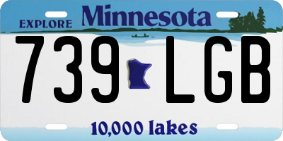 MN license plate 739LGB