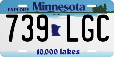 MN license plate 739LGC