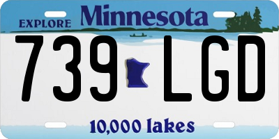 MN license plate 739LGD