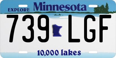 MN license plate 739LGF
