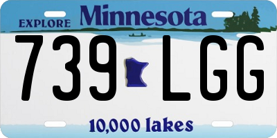MN license plate 739LGG