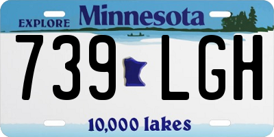 MN license plate 739LGH
