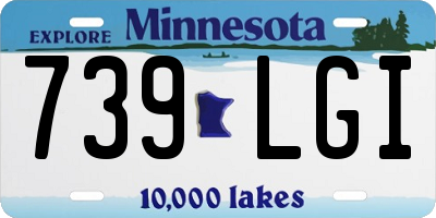 MN license plate 739LGI