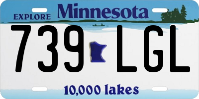 MN license plate 739LGL