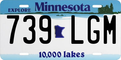 MN license plate 739LGM