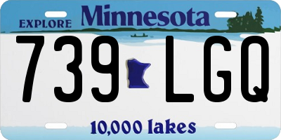MN license plate 739LGQ