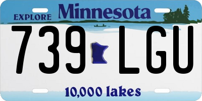 MN license plate 739LGU