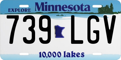 MN license plate 739LGV