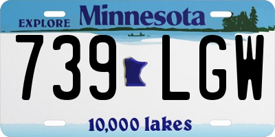 MN license plate 739LGW