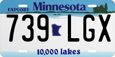 MN license plate 739LGX