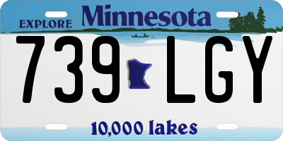 MN license plate 739LGY