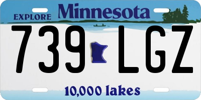 MN license plate 739LGZ