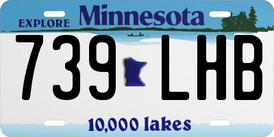 MN license plate 739LHB