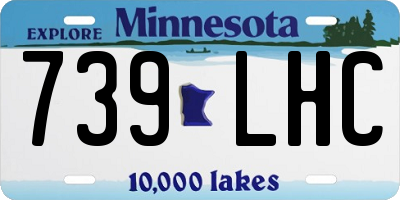 MN license plate 739LHC