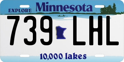 MN license plate 739LHL