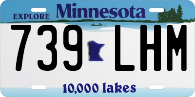MN license plate 739LHM