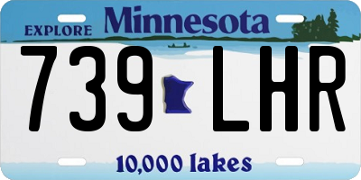 MN license plate 739LHR