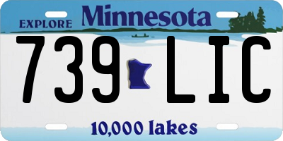 MN license plate 739LIC