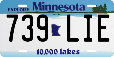MN license plate 739LIE