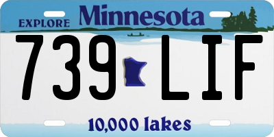 MN license plate 739LIF