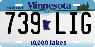 MN license plate 739LIG
