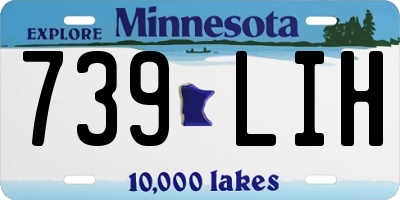 MN license plate 739LIH