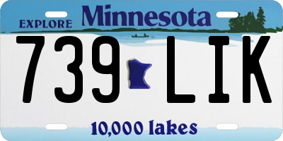 MN license plate 739LIK