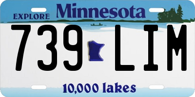 MN license plate 739LIM