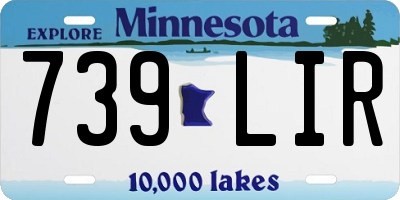 MN license plate 739LIR