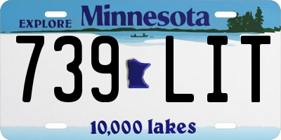 MN license plate 739LIT