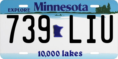 MN license plate 739LIU