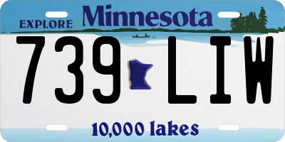 MN license plate 739LIW