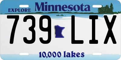MN license plate 739LIX