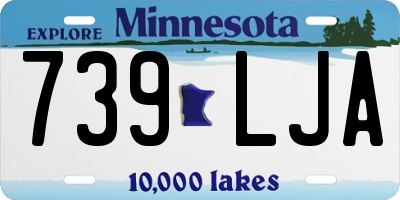 MN license plate 739LJA