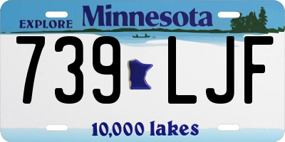 MN license plate 739LJF
