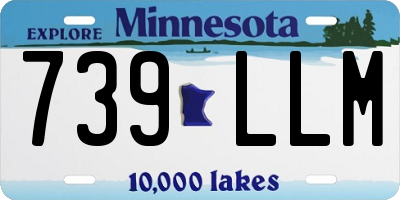 MN license plate 739LLM