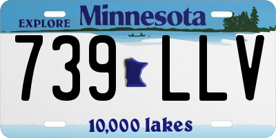 MN license plate 739LLV