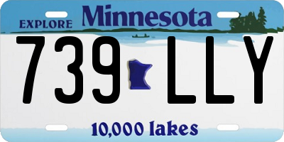 MN license plate 739LLY