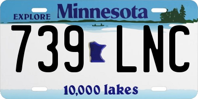 MN license plate 739LNC