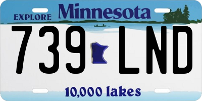 MN license plate 739LND